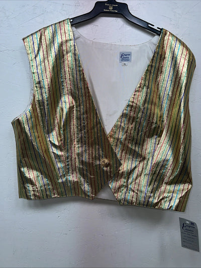 New Women’s Congress Classics Gold Rainbow Strip Vest #02013 XL WW-41