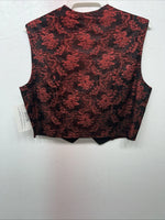 New Women’s 1849 Authentic Ranchwear Red Western Show Vest Large WW-72