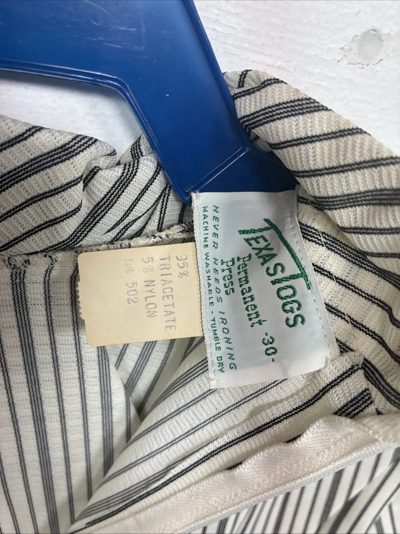New Women’s TexasTogs Stripe Long Sleeve Zip Up Show Shirt Size 30 3B-2