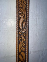 New Brown Genuine Leather Perkies Tooled 18” Belt #170 NN-85