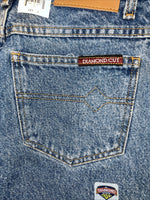 New Womens Diamond Cut Regular Fit Denim Jeans. 4x34 P-1