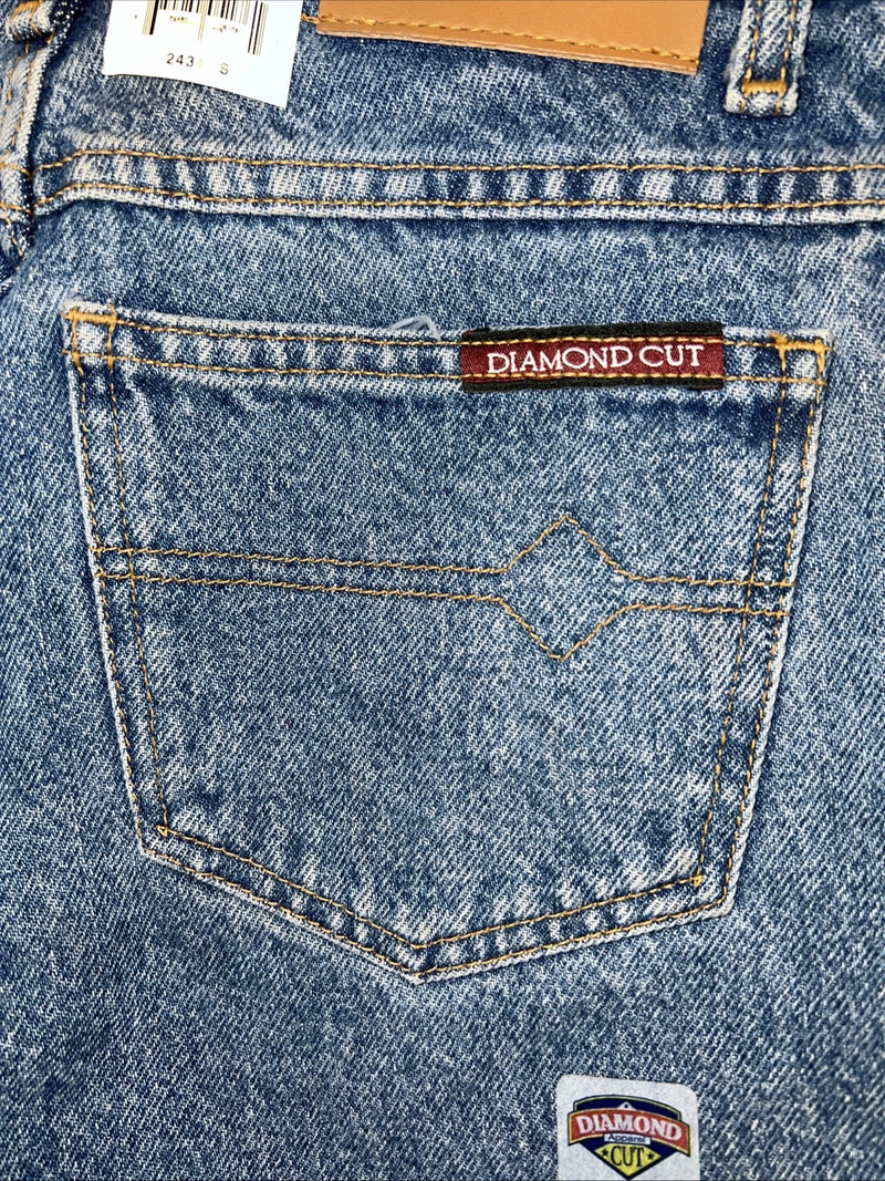 New Womens Diamond Cut Regular Fit Denim Jeans. 4x34 P-1