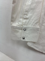 New Women’s Cumberland White Gem Long Sleeve Pearl Snap Medium LL-83