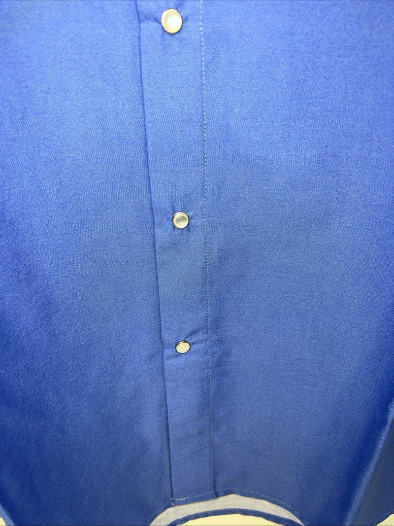 New Men’s Black Blue Horse ELY Cattleman Short Sleeve Pearl Snap Shirt. L P-71