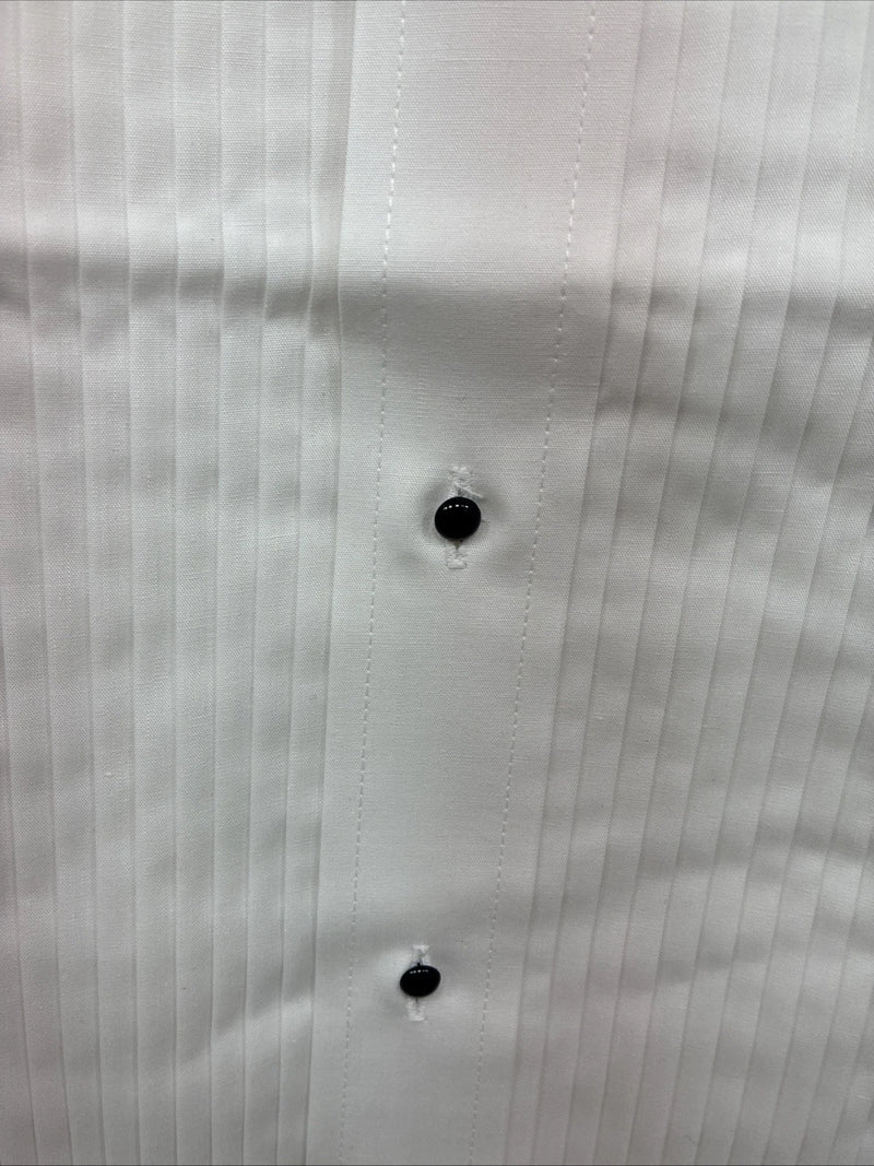 New Classix White Long Sleeve Button Up English Shirt 14-14.5 Small X-93