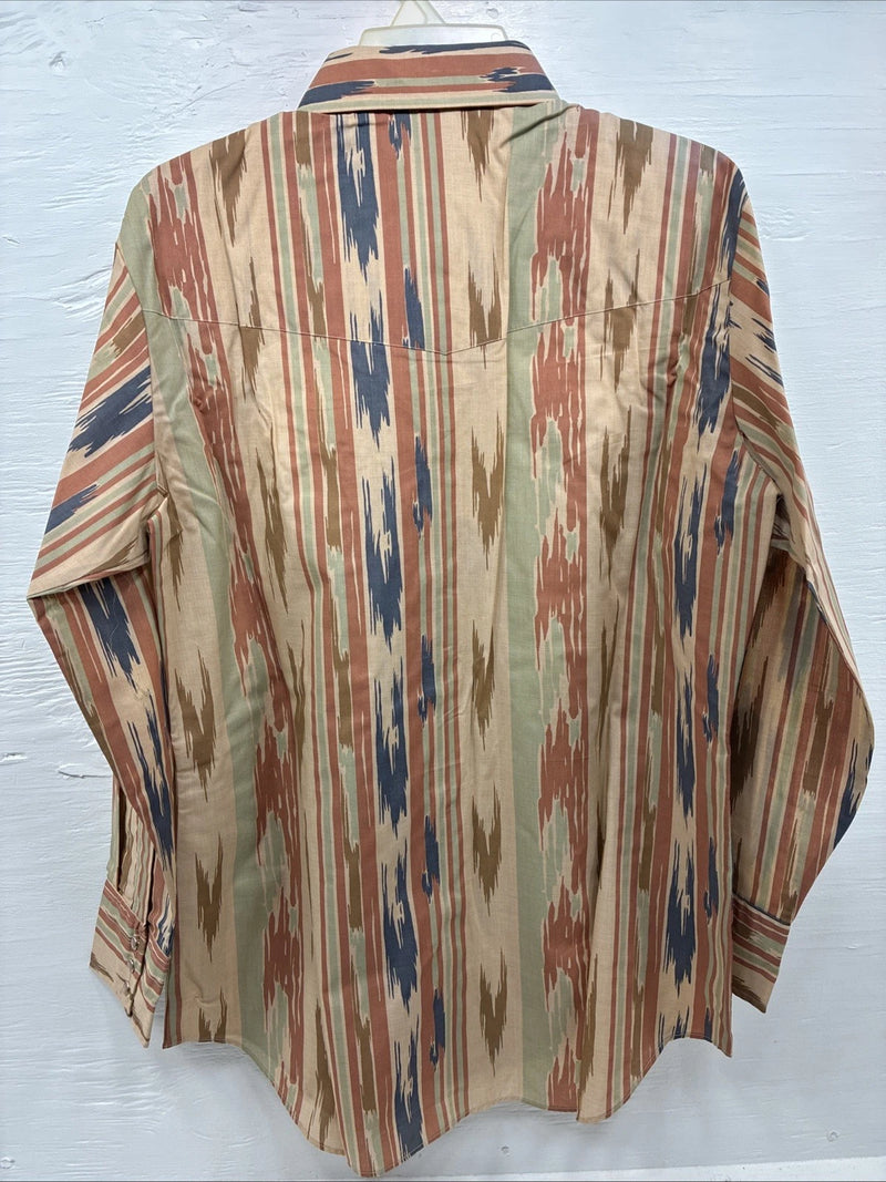 New Men’s ELY Cattleman Multicolor Camo Long Sleeve Pearl Snap 16.5 Large T-60