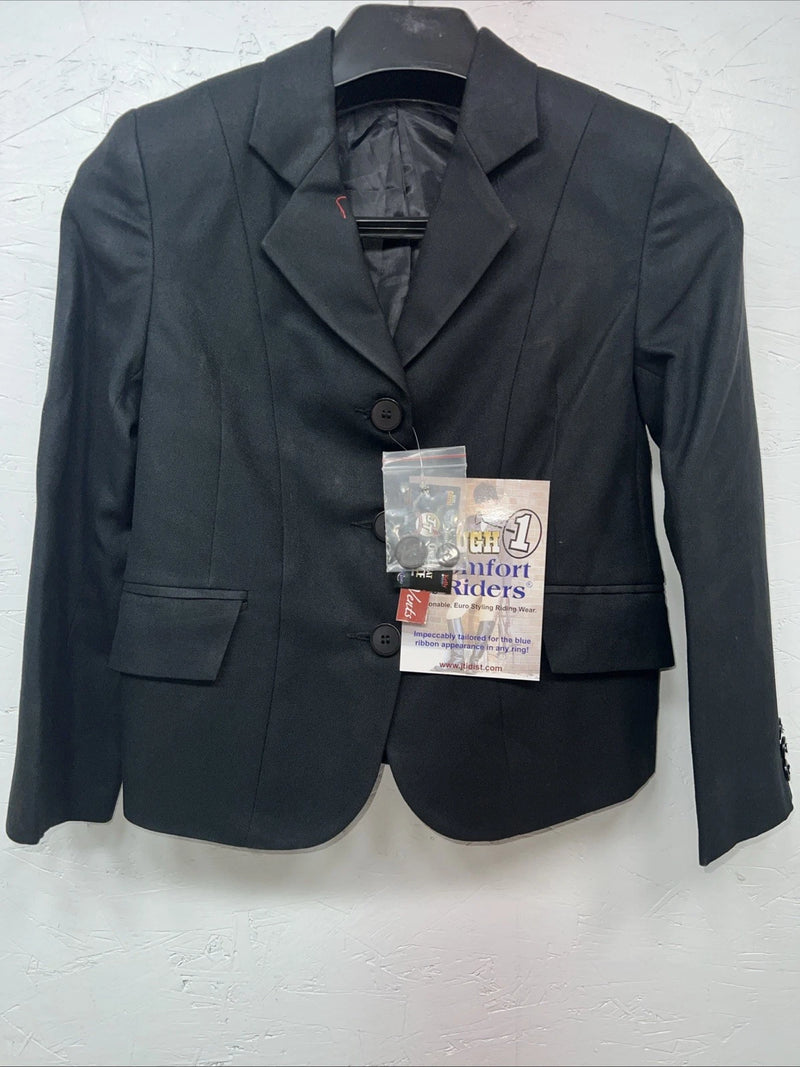 New Children’s Comfort Riders Black Riding Coat 8 #23-31001 LL-603