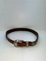 New Brown Genuine Leather Weaved 34” Belt #6520 JJ-67