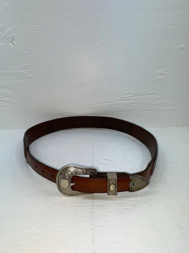 New Brown Genuine Leather Weaved 34” Belt #6520 JJ-67