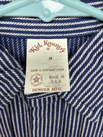 New Kids Denver Blue Stripe Long Sleeve Button Up Size 8 DD-135