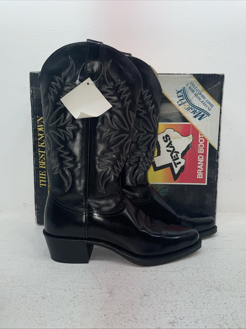 New Men’s Black Texas Brand Cowboy Boots. 1230 8.5 8 1/2 D. 4-114