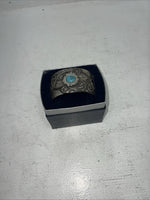 New Women’s Montana Silversmiths Silver Scroll Turquoise Bracelet. BC1225 A-62
