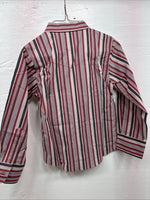 New Kids ELY Classic Red Stripe Long Sleeve Pearl Snap Small DD-19