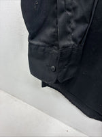 New Broadway Black Long Sleeve Button Up English Shirt Medium KK-80