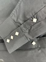 New Men’s White Horse Black Long Sleeve Pearl Snap Large AA-59
