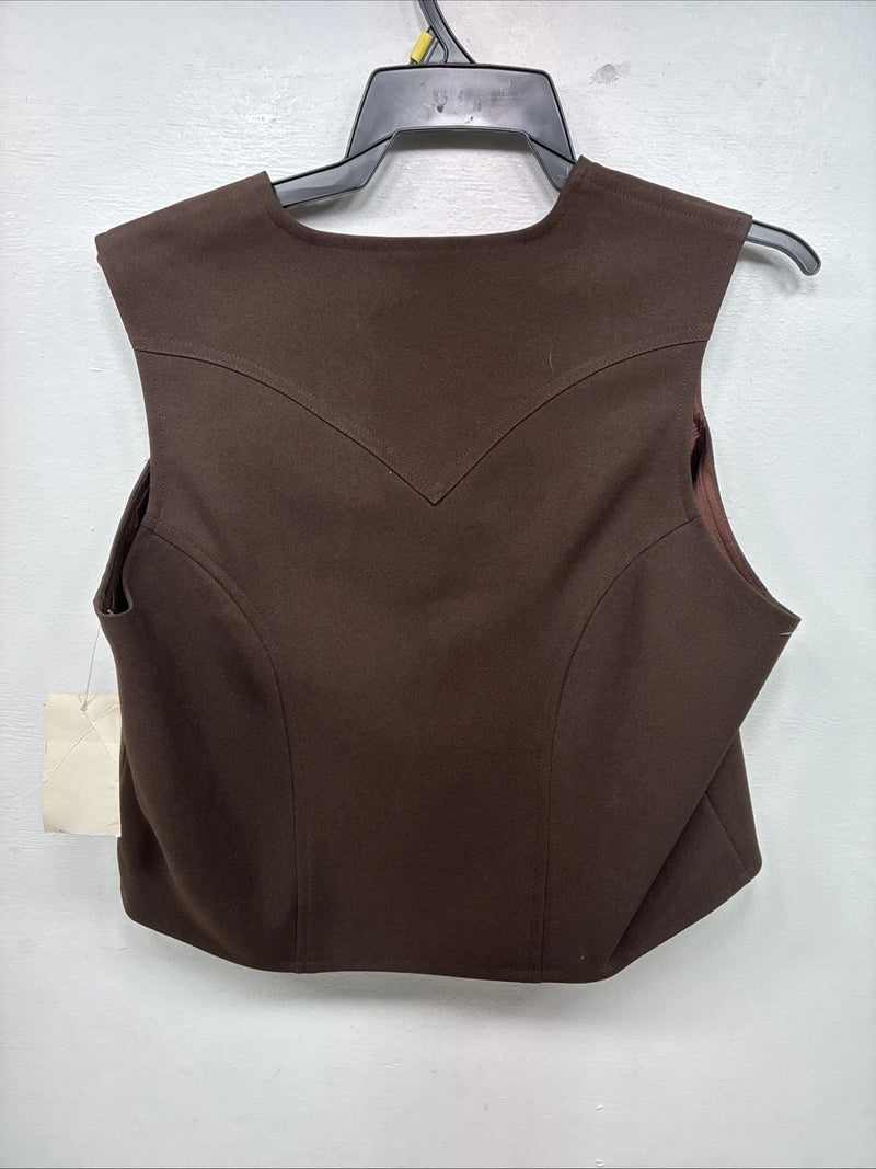 New Women’s Lady DJ Brown Showing Vest Size 40 YY-29