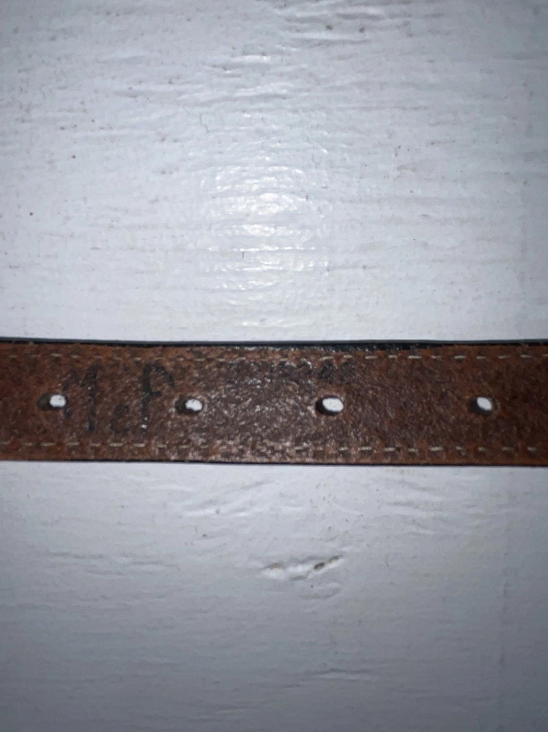 New Brown Genuine Leather Double S Weaved 28” Belt #3219248 NN-11