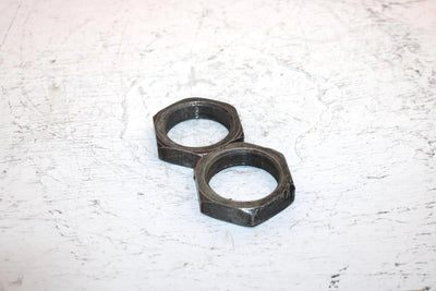 1987 Honda Atc 90a Oem Rear Axle Jam Nut Pair 90307-968-000 AH57