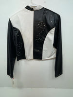 New Women’s Black White 1849 Authentic Ranchwear Western Show Jacket L 3B-102