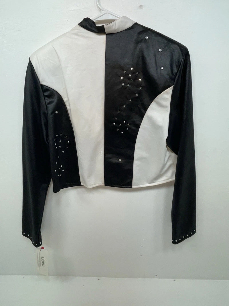 New Women’s Black White 1849 Authentic Ranchwear Western Show Jacket L 3B-102