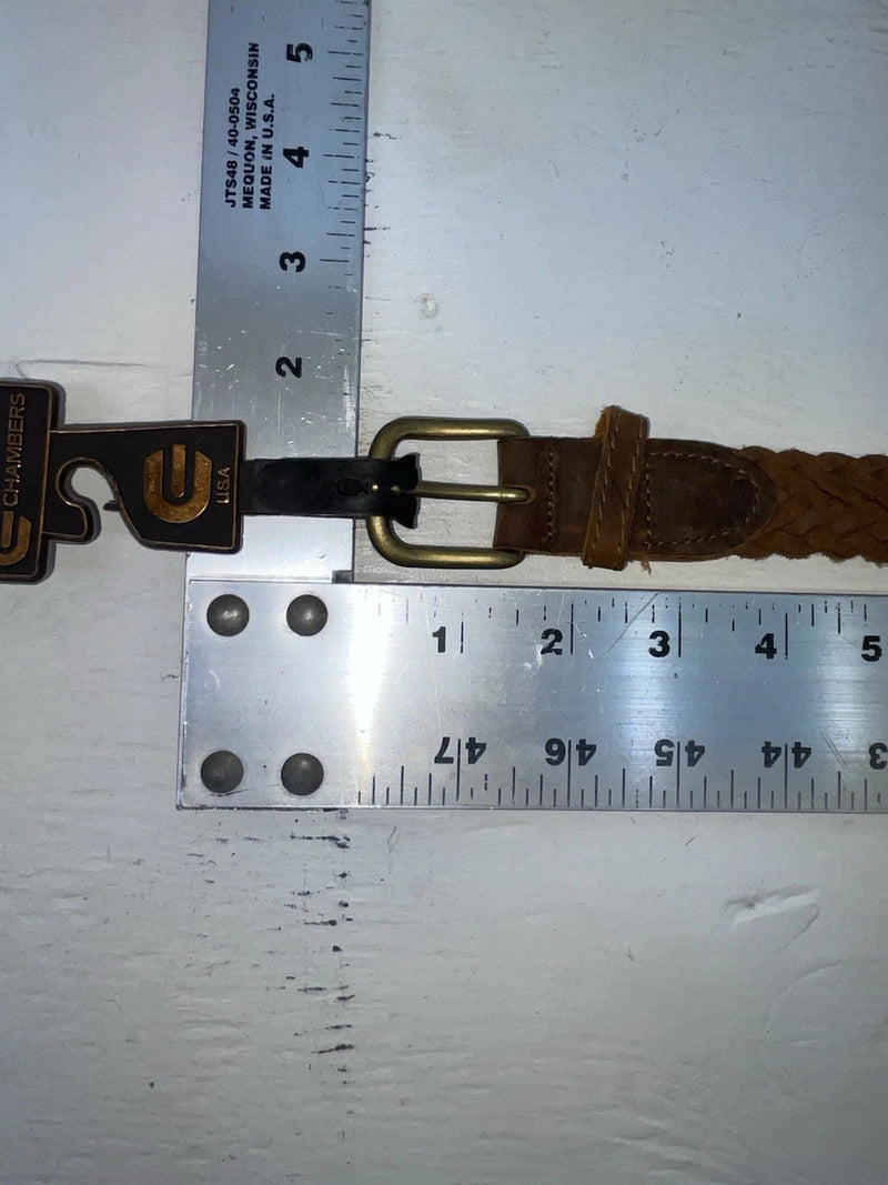 New Brown Genuine Leather Chambers Braided 28” Belt NN-45