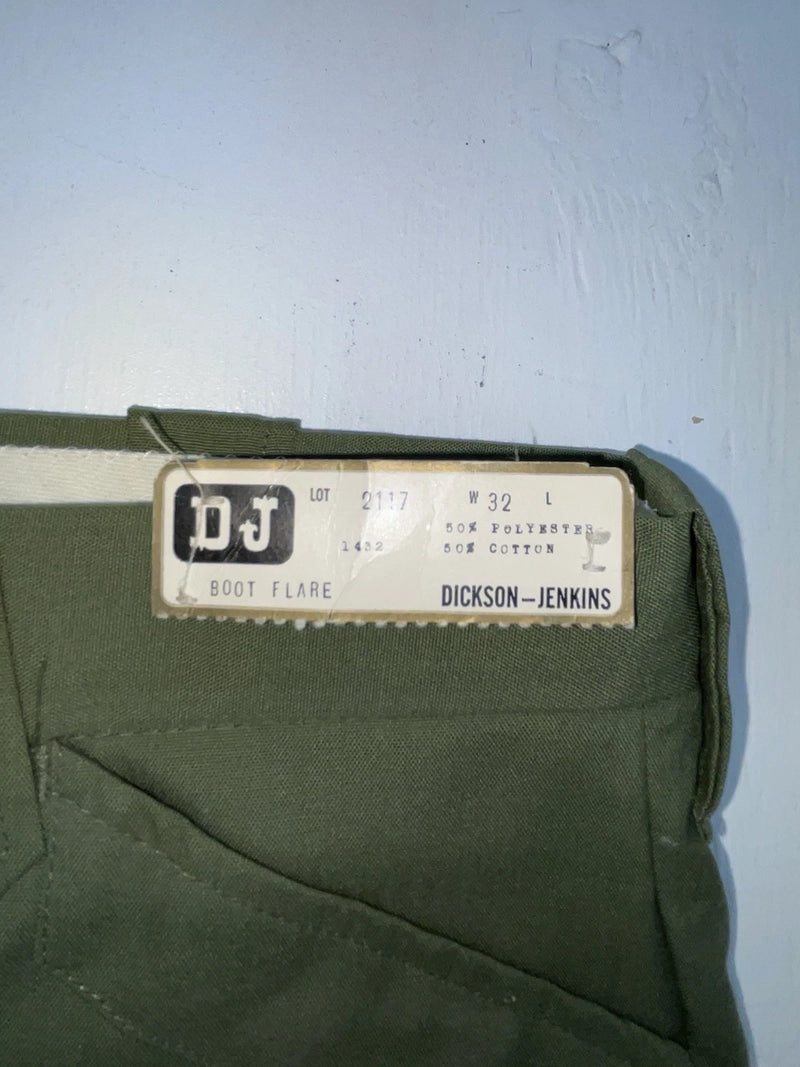 New Vintage Green Dickson Jenkins Polyester Pants #2117 OO-26