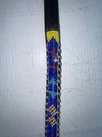 New Black Genuine Leather Beaded 30” Belt NN-9