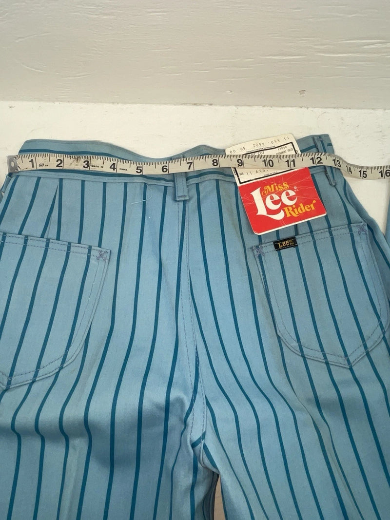 New Vintage Blue Striped Lee Polyester Pants #4605 VV-18