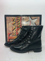 New Men’s Black Lace Up Texas Brand Cowboy Boots. 8850 9.5 9 1/2 E E. 5-58