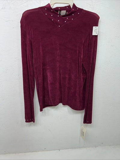 New Women’s Purple 1849 Authentic Range XL Long Sleeve Shirt #3458 UU-29