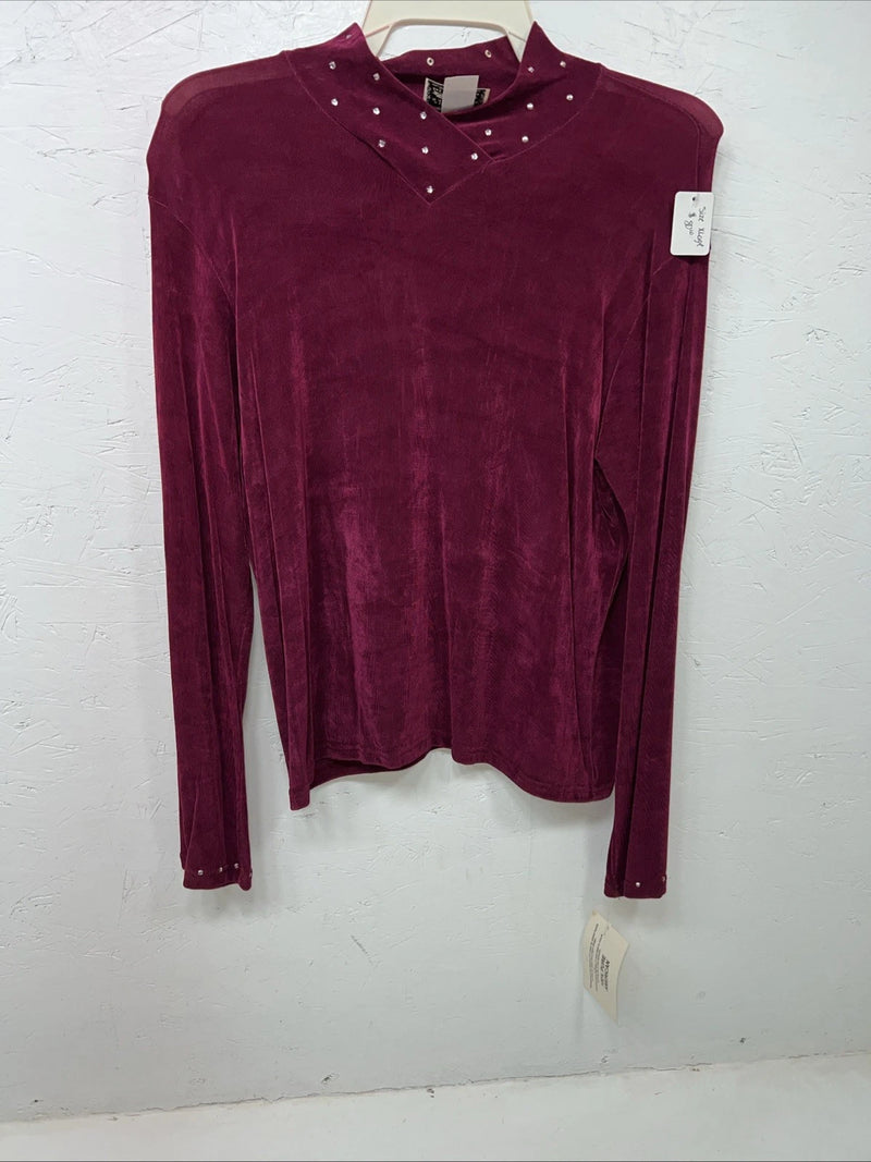 New Women’s Purple 1849 Authentic Range XL Long Sleeve Shirt #3458 UU-29