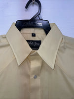 New Men’s White Horse Yellow Short Sleeve Pearl Snap Medium B-92
