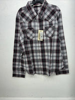 New Women’s Purple Cumberland Outfitters Long Sleeve Pearl Snap Shirt 1X S-33
