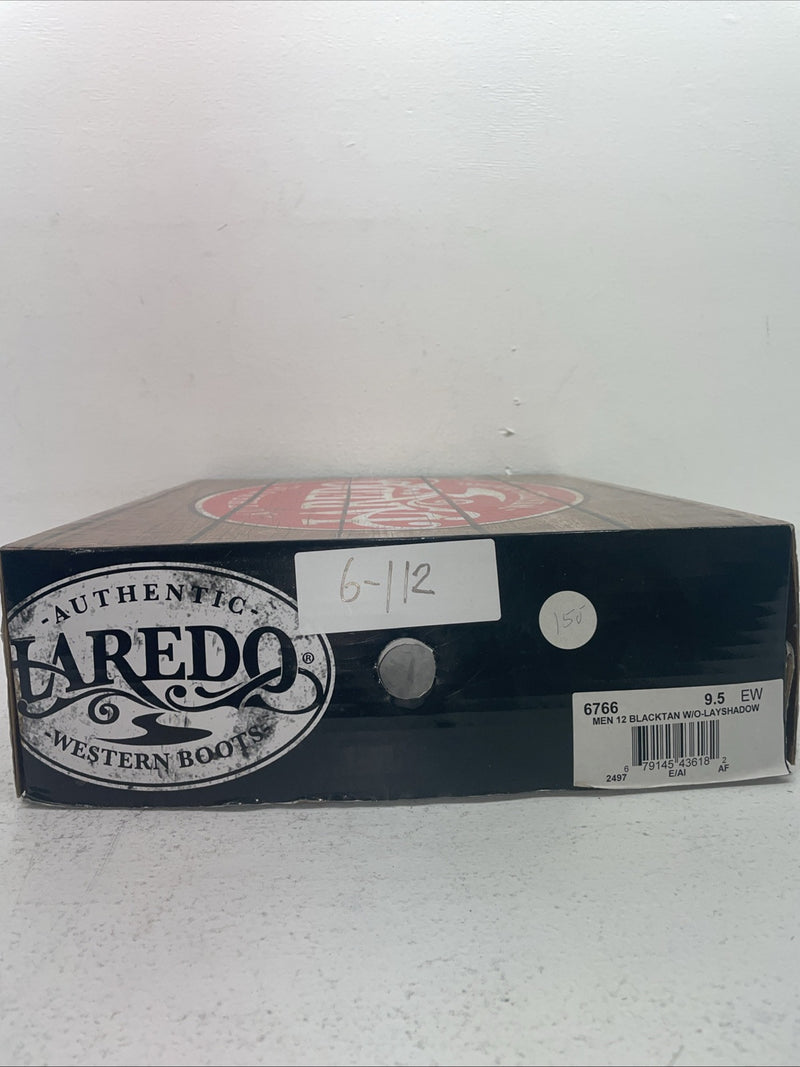 New Men’s Black Laredo Cowboy Boots. 6766 9.5 9 1/2 E W. 6-112