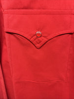 New Men’s ELY Cattleman Western Red Long Sleeve Pearl Snap 16.5 Large V-45
