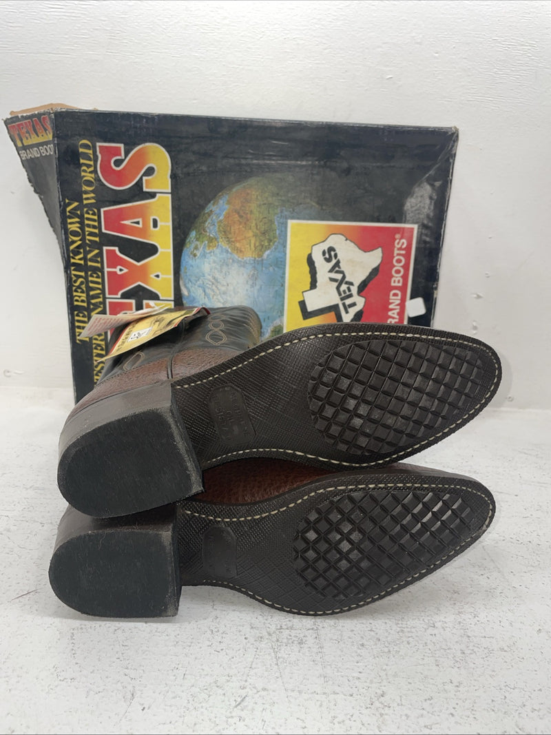 New Men’s Brown Texas Brand Cowboy Boots. 251527503 9.5 9 1/2 D. 5-49