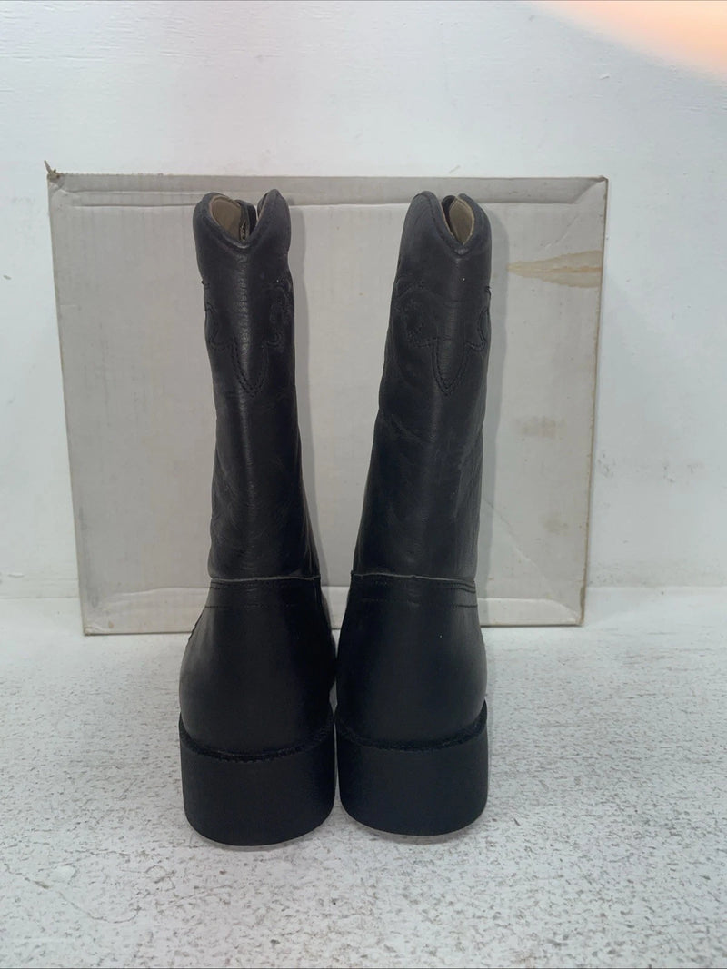 New Youth Black Dan Post Cowboy Boots. C 3140 5.5 5 1/2 D. 2-126