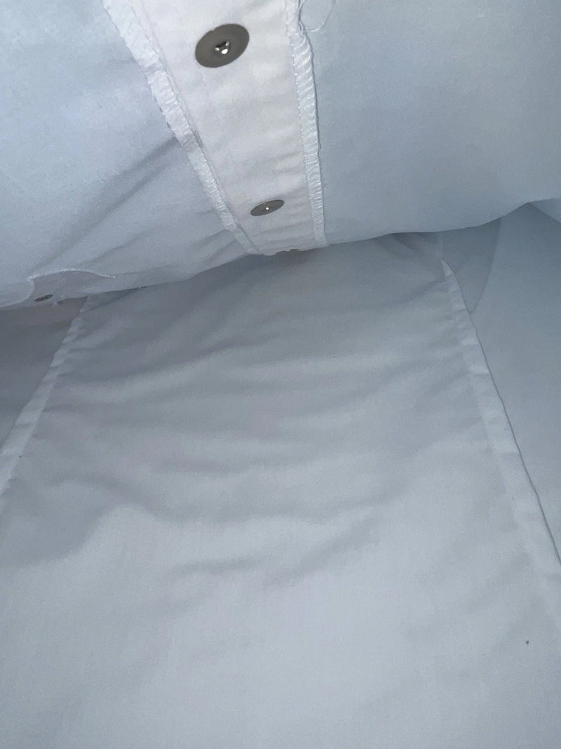 New Women’s White And Colored H Bar C Long Sleeve Button Up Shirt M 3B-87