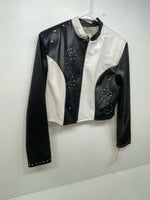 New Women’s Black White 1849 Authentic Ranchwear Western Show Jacket L 3B-102