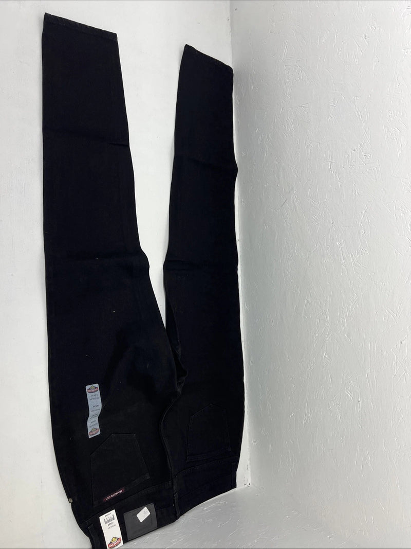 New Women’s Black Diamond Cut Regular Fit Gusset Denim Jeans. 14x36 L-1