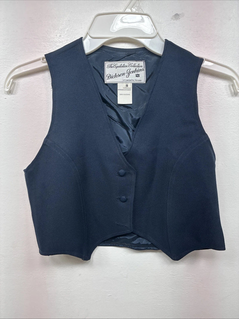 New Kids Dickson Jenkins Blue Vest Button Up Size 8 Girls TT-54