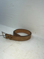 New Brown Genuine Leather Stitched 34” Belt #6988/23 Z-118