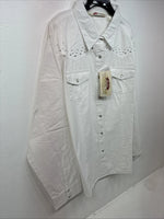 New Women’s Cumberland White Gem Long Sleeve Pearl Snap 3X MM-9