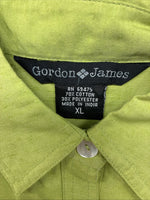 New Women’s Gordon James Green Short Sleeve Button Up Short XL II-38