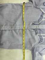 New Kids Kid Kountry Purple Designed Long Sleeve Pearl Snap Size 10 YY-57