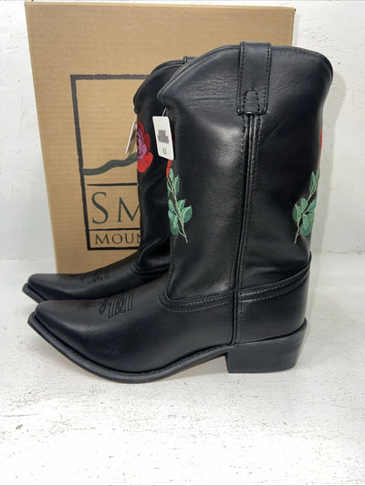 New Women’s Black Smoky Mountain Cowboy Boots. 3688 Y 6.5 6 1/2. 19-61