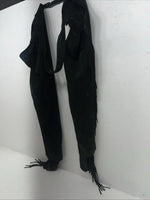 NOS Green Whitman Show Chaps With Fringe Adjustable Waist 44” L-23