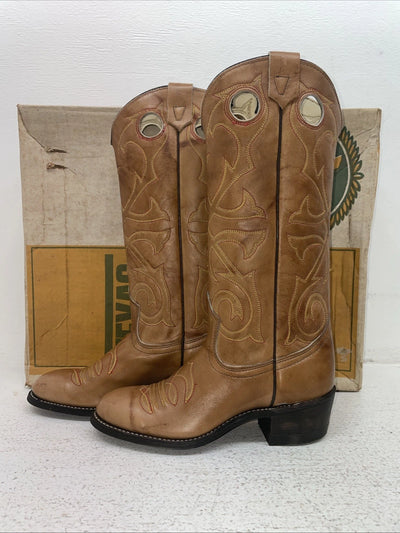 New Womens Brown Texas Brand Cowboy Boots. L 195 5 M. 2-80