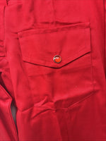New Kids Western Express Red Long Sleeve Pearl Snap Medium LL-26