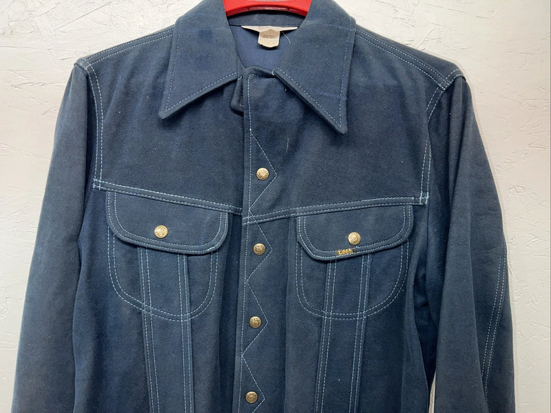 New Women’s Lee Blue Long Sleeve Button Up Jacket M #1941 3C-45